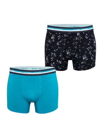 Happy Shorts Retro Boxer Print Sets in Hellblau