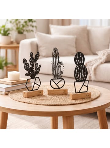 UNUS UNUS Aufsteller Kakteen 3er Set aus Metall in Natur