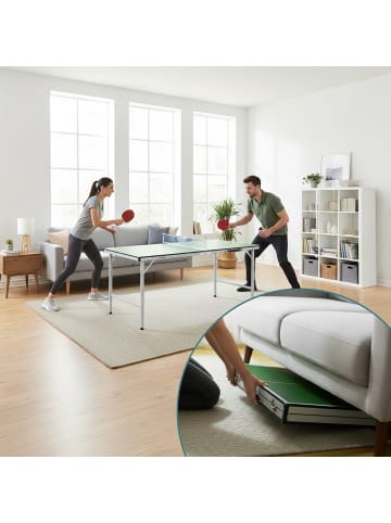 relaxdays Tischtennisplatte in Grün - (B)150 x (H)71 x (T)67 cm