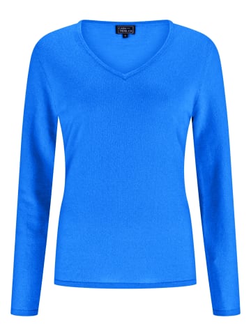 CASH-MERE.CH V-Ausschnitt Pullover in Dazzling Blau