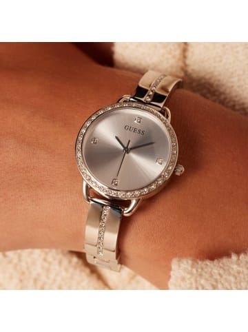 Guess Stahl Quarzuhr Guess Silber