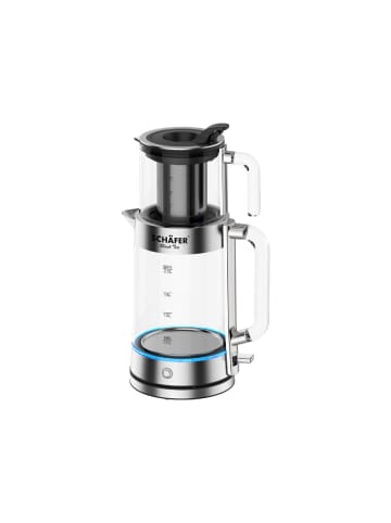 Schäfer 2200W Wasserkocher (2,0 L) und Teekanne (0,8 L) in Grau