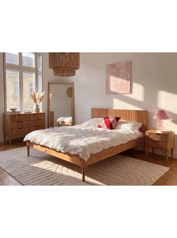 Beliani Doppelbett AMBAZAC in Braun - (W) 128 x (H) 90 x (L) 211 cm