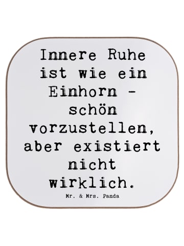 Mr. & Mrs. Panda Untersetzer Tasse Spruch Innere Ruhe mit Spruch in Weiß
