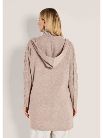 MADELEINE Urbaner Cardigan in Longform in berber / melange