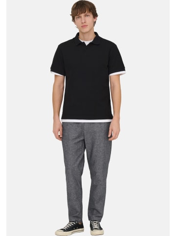ONLY & SONS Poloshirt Ben in Schwarz / weiß