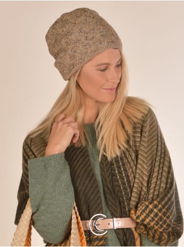 styleBREAKER Strick Beanie Mütze in Braun-Beige