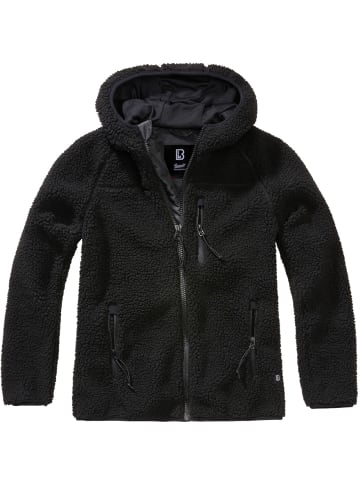 Brandit Jacke "Women Teddyfleece Jacket Hooded" in Schwarz