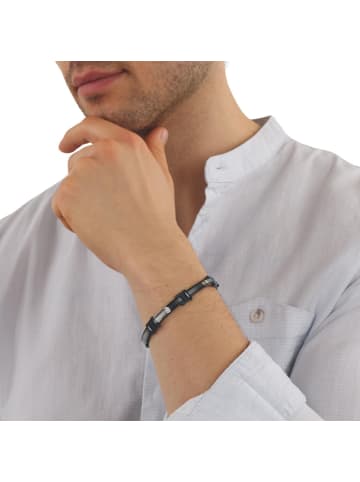 Tom Tailor Armband Edelstahl, IP gun in bicolor