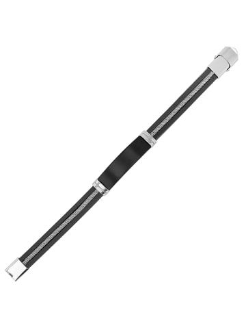 Adeliás Herren Armband – Silikonarmband aus Silikon 19 cm in schwarz