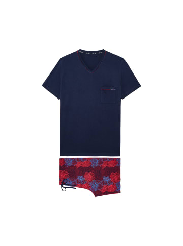 HOM Shorty Bouquet Short Sleepwear in bordeaux print