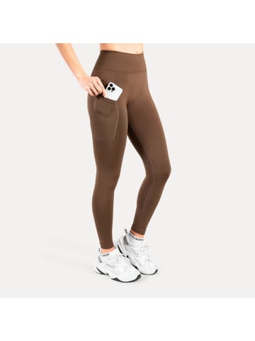 SMILODOX Leggings Adrielle Pocket Seamless in Braun