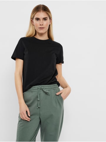 Vero Moda 2er Pack Basic T-Shirt VMPAULA in Schwarz-Grün