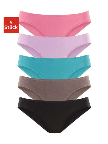 PETITE FLEUR Bikinislip in pink, türkis, lila, taupe, schwarz