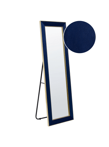Beliani Standspiegel LAUTREC in Blau/Gold - (W) 50 x (H) 150 x (L) 33 cm