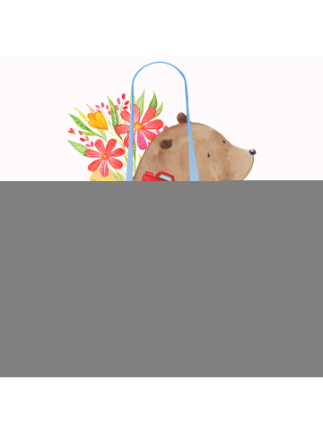 Mr. & Mrs. Panda Tote Bag Spruch Feuerwehrmann Helden mit Spruch in Sky Blue