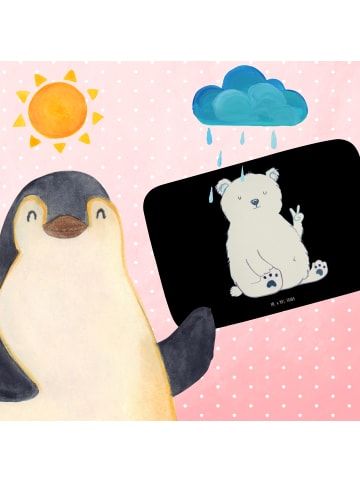 Mr. & Mrs. Panda Badezimmer Matte Eisbär Faul ohne Spruch in Schwarz