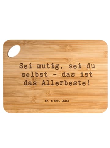 Mr. & Mrs. Panda Holzbrettchen Spruch Mutig zu sich selbst stehe... in Braun