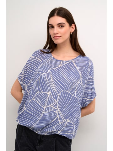Kaffe Ärmellose Bluse KAamber Loose fit in Indigo Blue/Turtledove Leaf