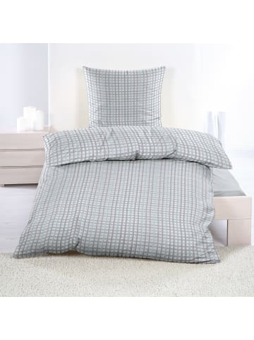 Casa Colori Seastar Casa Colori Microfaser Seersucker Bettwäsche - kariert in grau