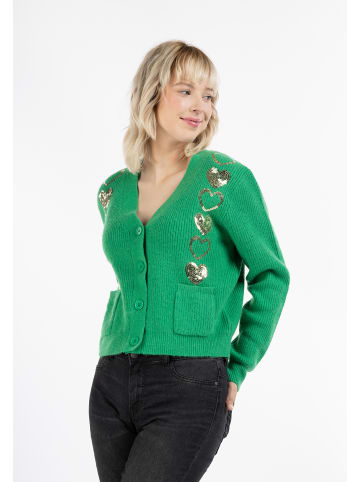 myMo Damen Strickjacke in Grün