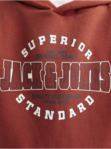 Jack & Jones Kapuzenpullover in Red Ochre
