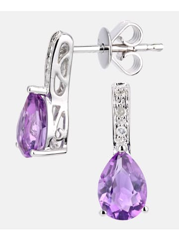 Diamant L'éternel Ohrhänger aus 375 Weißgold mit Diamant mit Amethyst
