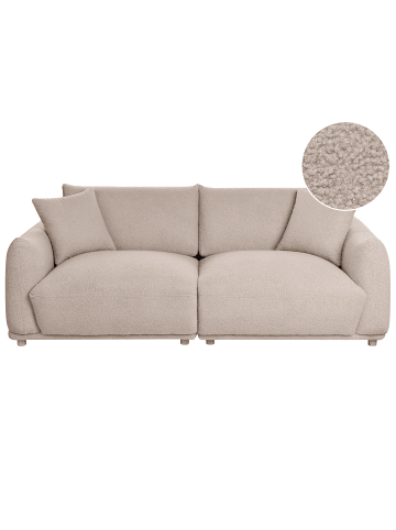 Beliani 3-Sitzer Sofa JUBEK in Beige - (W) 214 x (H) 81 x (L) 104 cm