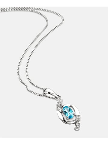 Diamant L'éternel Halskette aus 375 Weißgold mit Diamant mit Topas
