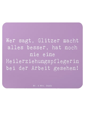 Mr. & Mrs. Panda Mousepad Spruch Heilerziehungspflegerin Glanz m... in Lavendeltraum