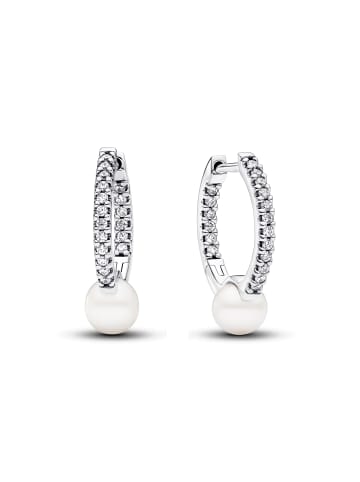 Pandora Silber Creolen Pearl&Pave