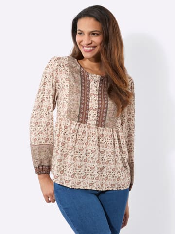 WITT WEIDEN Tunikabluse in ecru-papaya-bedruckt
