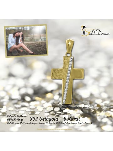 GoldDream Anhänger Gold 333 Gelbgold - 8 Karat Kreuz Kettenanhänger