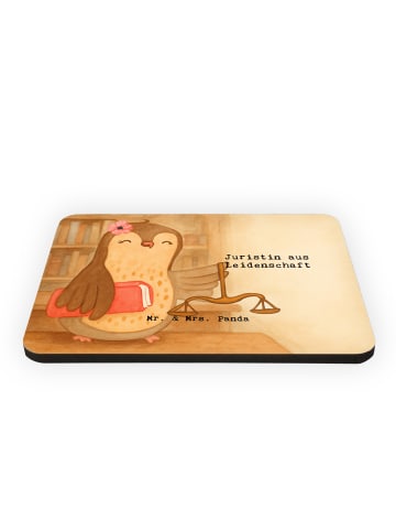 Mr. & Mrs. Panda Magnet Juristin Leidenschaft Design mit Spruch in Weiß