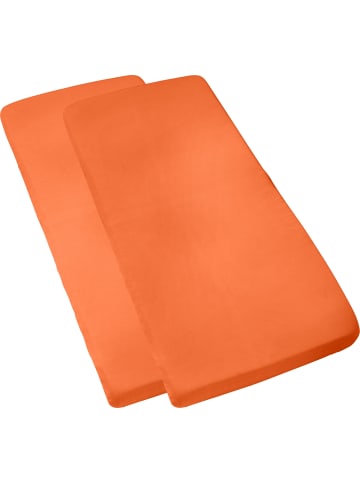 Erwin Müller Single-Jersey Kinder-Spannbettlaken im 2er-Pack Murnau in terra