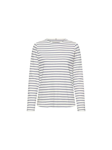 Camel Active Langarmshirt in indigo blue- milk wh
