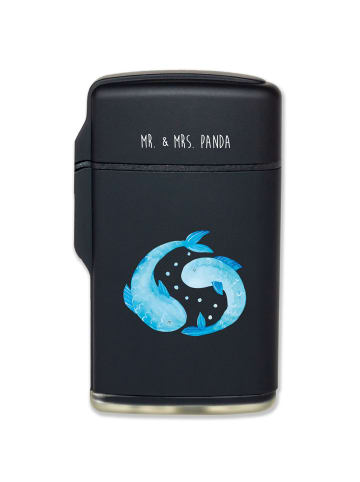 Mr. & Mrs. Panda Feuerzeug Sternzeichen Fische ohne Spruch in Schwarz