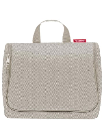 Reisenthel cosmetics toiletbag XL - Kulturbeutel 28 cm (smiley grey) in herringbone sand
