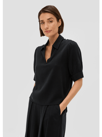 s.Oliver BLACK LABEL Bluse kurzarm in Schwarz