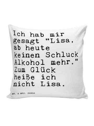 Mr. & Mrs. Panda deko kissen Ich hab mir gesagt... mit Spruch in Weiß