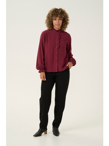 Cream Langarm - Hemd CRVenea Straight fit in Cabernet