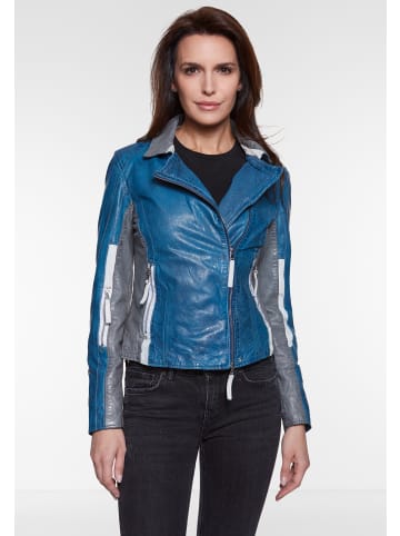 JILANI Damen Lederjacke in Blau