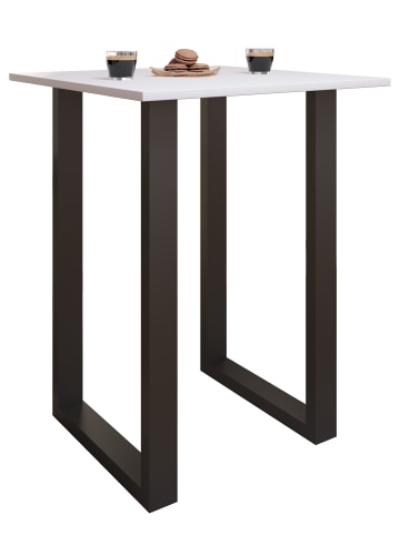 VCM  Holz Bartisch Stehtisch Tisch Tresen Xona 80x50 in Schwarz / Weiß