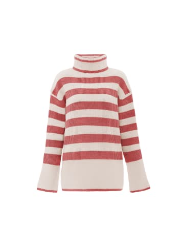 Blonda Sweater in WOLLWEISS DUNKELROSA