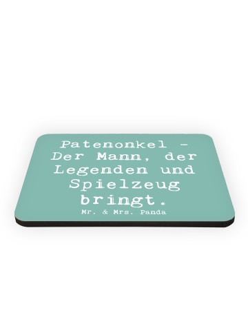 Mr. & Mrs. Panda Pinnwand Magnet Spruch Patenonkel Geschenk mit ... in Meeresbrise