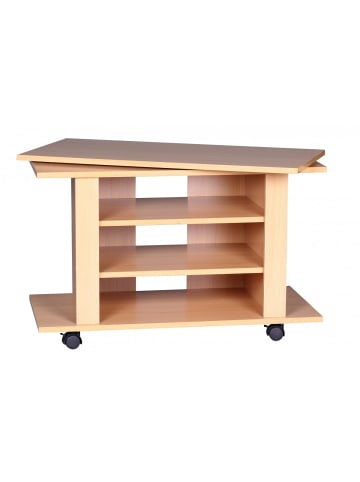KADIMA DESIGN TV HiFi Bank OREGON Fernsehtisch drehbar & rollbar 75 x 38 x 51