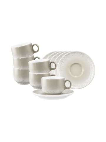 Seltmann Weiden 6er Set Espressotassen mit Untertassen Sento Home in 80 ml in Aura cream