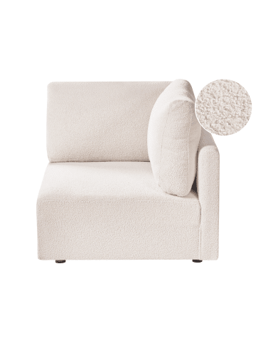 Beliani Sofaelement MESNALI in Weiß/Schwarz - (W) 91 x (H) 84 x (L) 91 cm