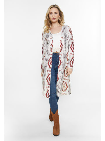 usha FESTIVAL Cardigan in white brown