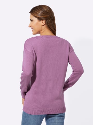 Sieh an! Langarm-Pullover in orchidee